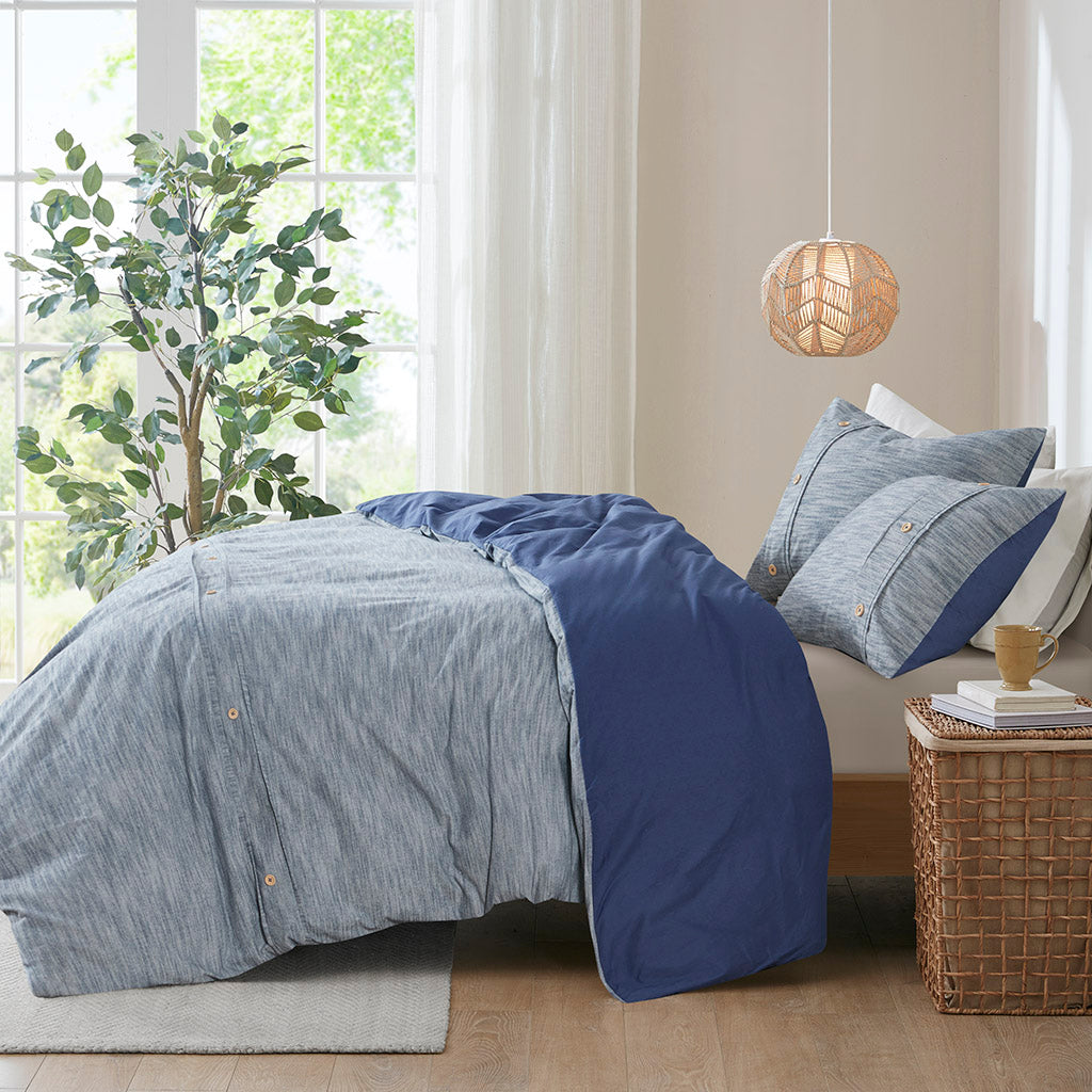 Dover 3 Piece Organic Cotton Oversized Duvet Cover Set