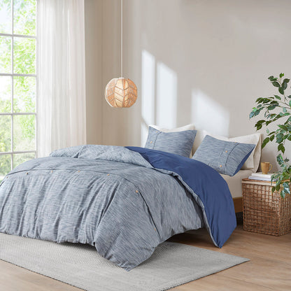 Dover 3 Piece Organic Cotton Oversized Duvet Cover Set