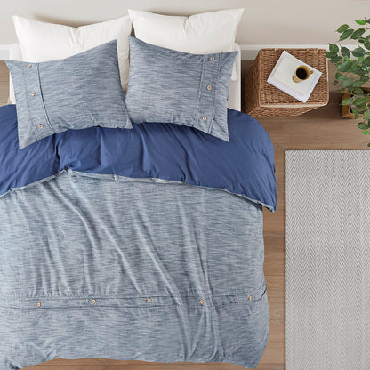 Dover 3 Piece Organic Cotton Oversized Duvet Cover Set