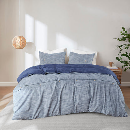 Dover 3 Piece Organic Cotton Oversized Duvet Cover Set