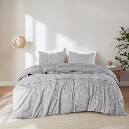 Dover 3 Piece Organic Cotton Oversized Duvet Cover Set