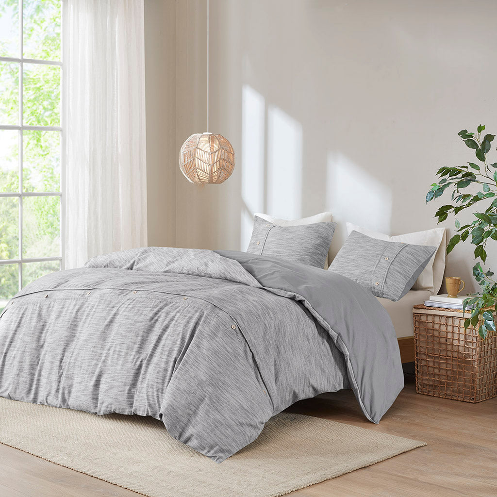 Dover 3 Piece Organic Cotton Oversized Duvet Cover Set