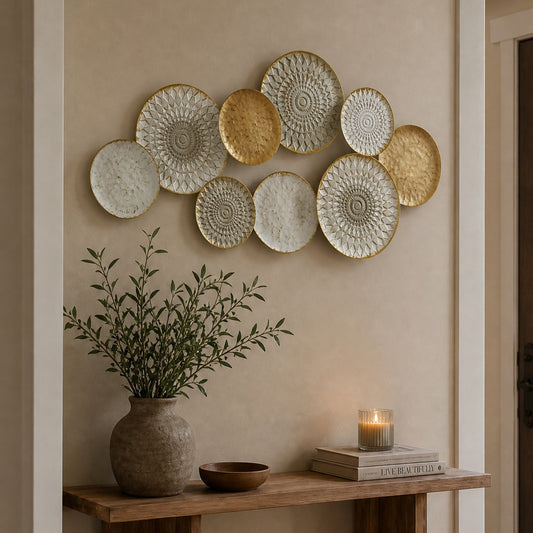 Legion Multi-colored Geometric Metal Discs Wall Decor