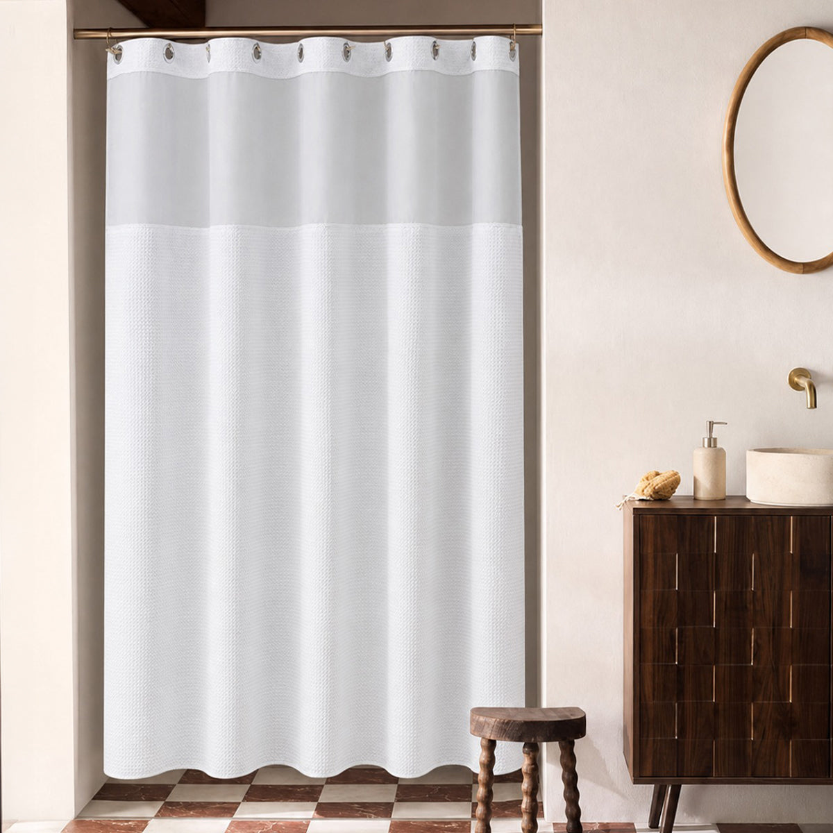 Hotel Collection Microfiber Luxury Shower Curtain