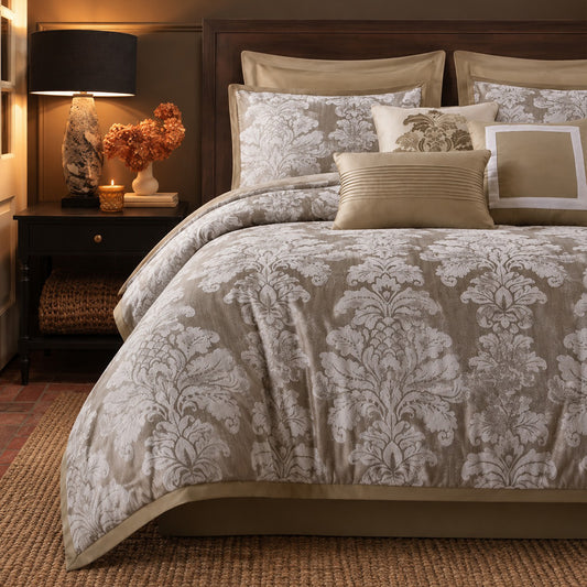 Tristan 9-Piece Chenille Jacquard Comforter Set
