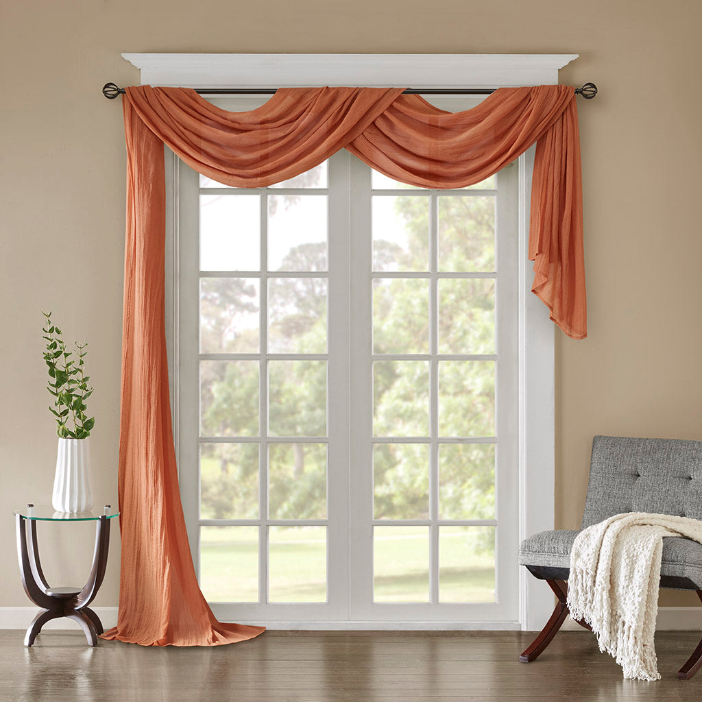 Harper Solid Crushed Scarf Sheer