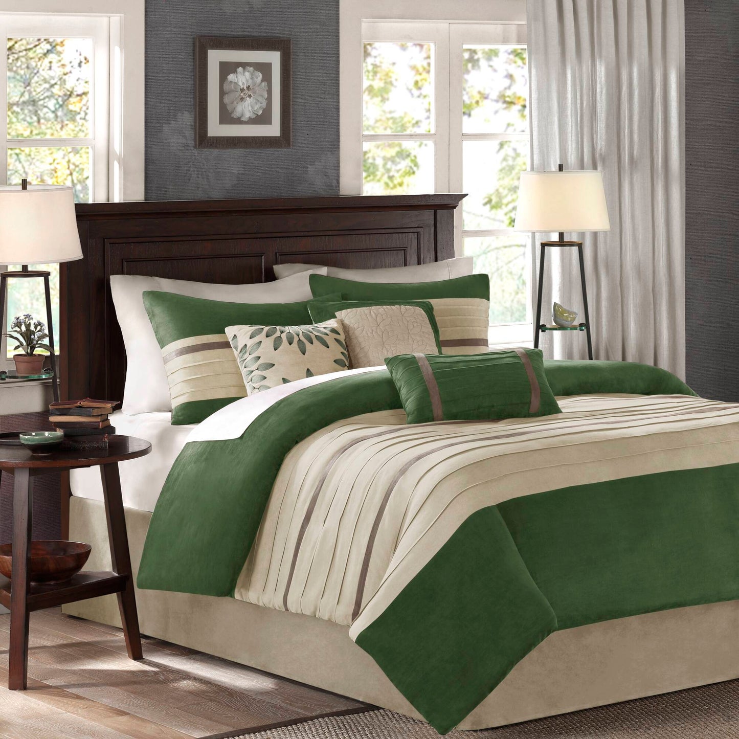Palmer 7 Piece Faux Suede Comforter Set