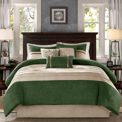 Palmer 7 Piece Faux Suede Comforter Set