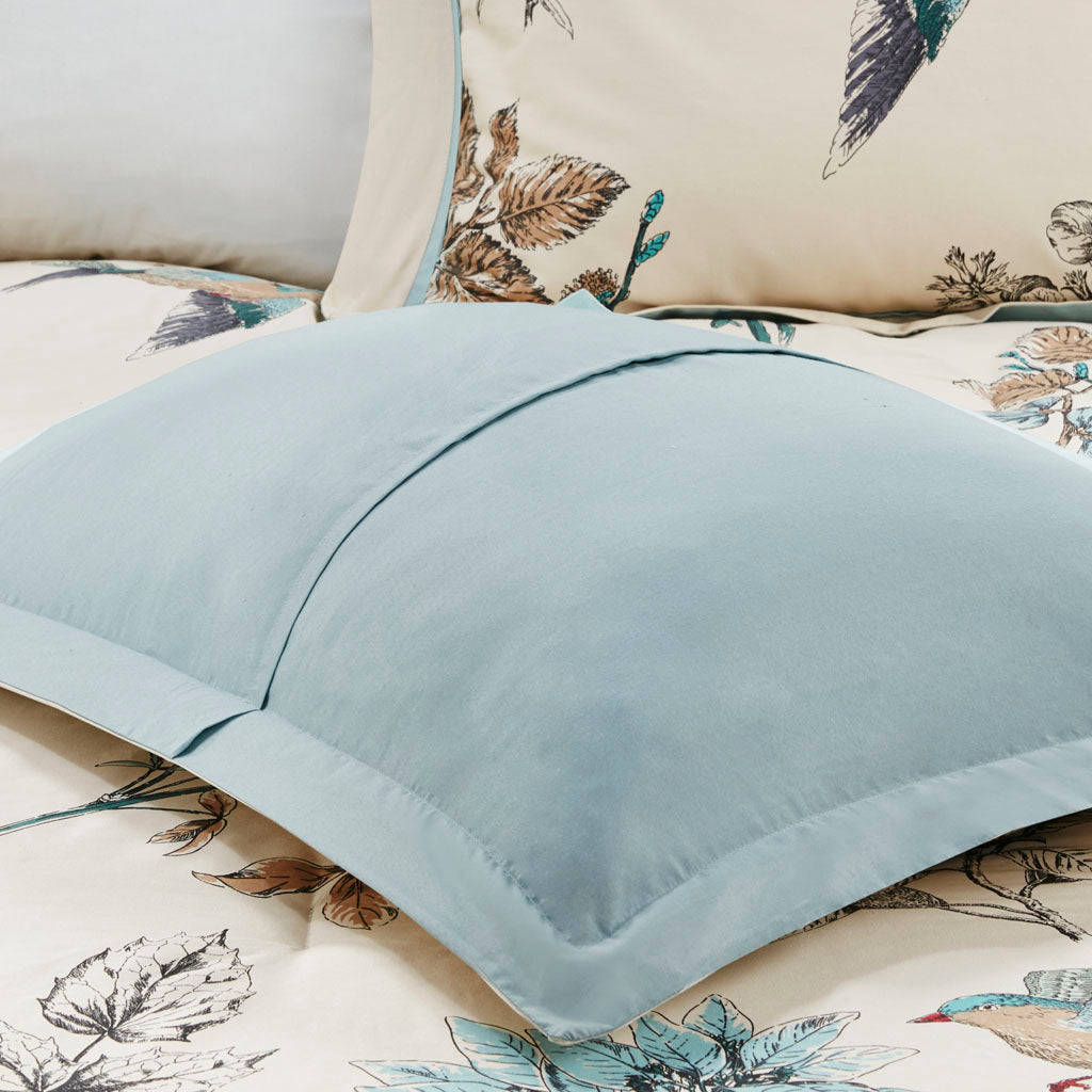 Quincy 7 Piece Printed Cotton Twill Comforter Set