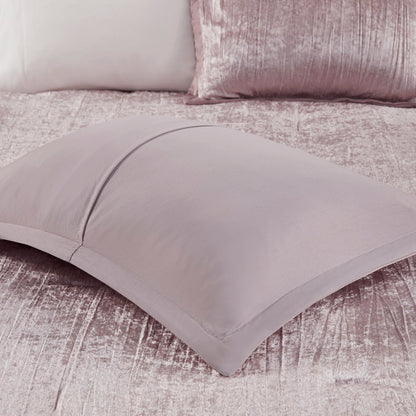 Lee 5 Piece Crinkle Velvet Comforter Set