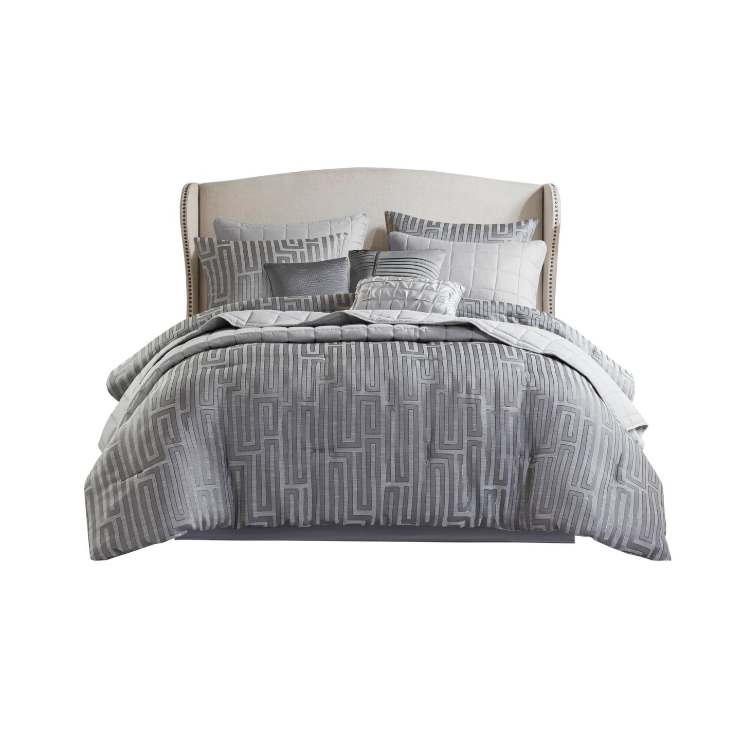 Royce 10 Piece Luxury Jacquard Comforter Set