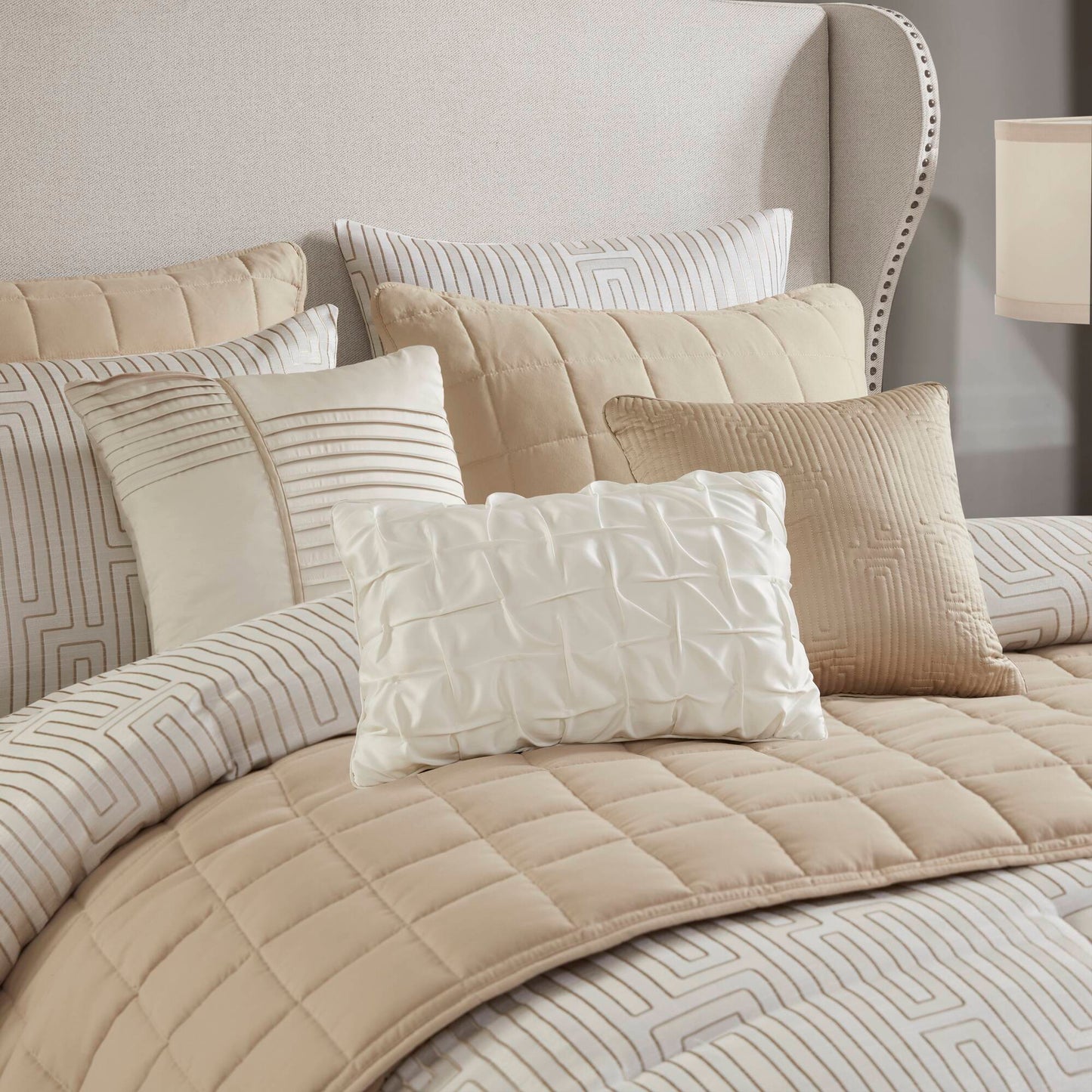 Royce 10 Piece Luxury Jacquard Comforter Set