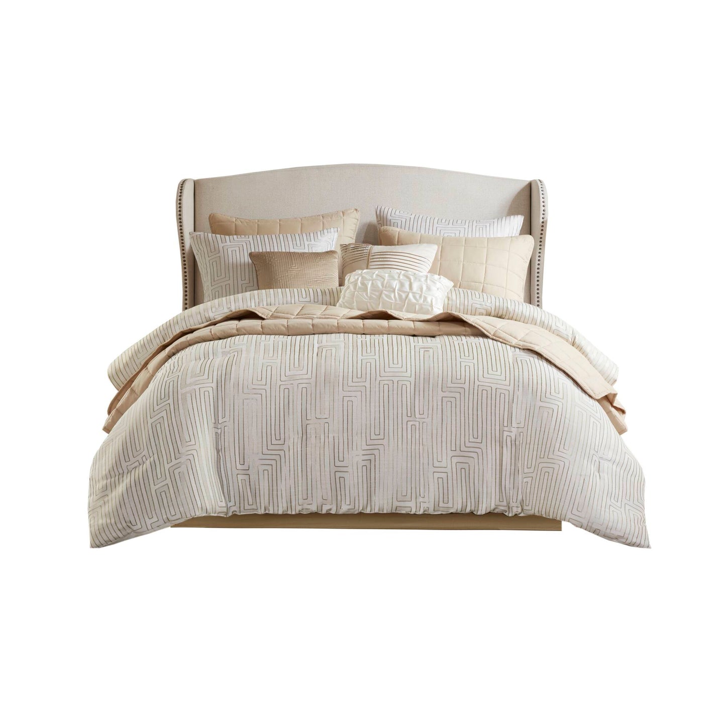 Royce 10 Piece Luxury Jacquard Comforter Set