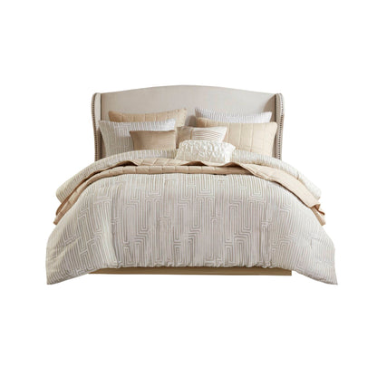 Royce 10 Piece Luxury Jacquard Comforter Set