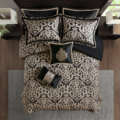 Odette 8 Piece Jacquard Comforter Set