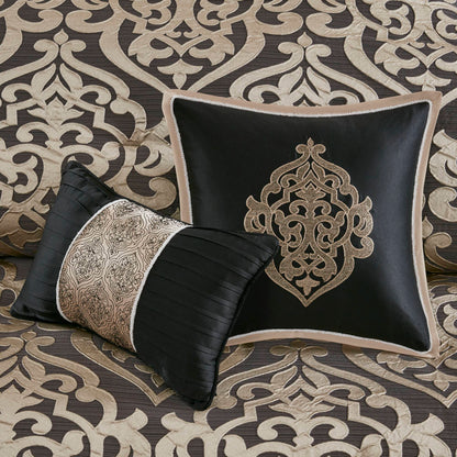 Odette 8 Piece Jacquard Comforter Set