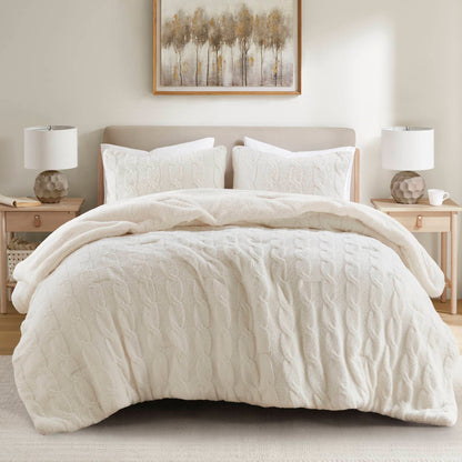 Riordan Cable Knit Chenille Comforter Set