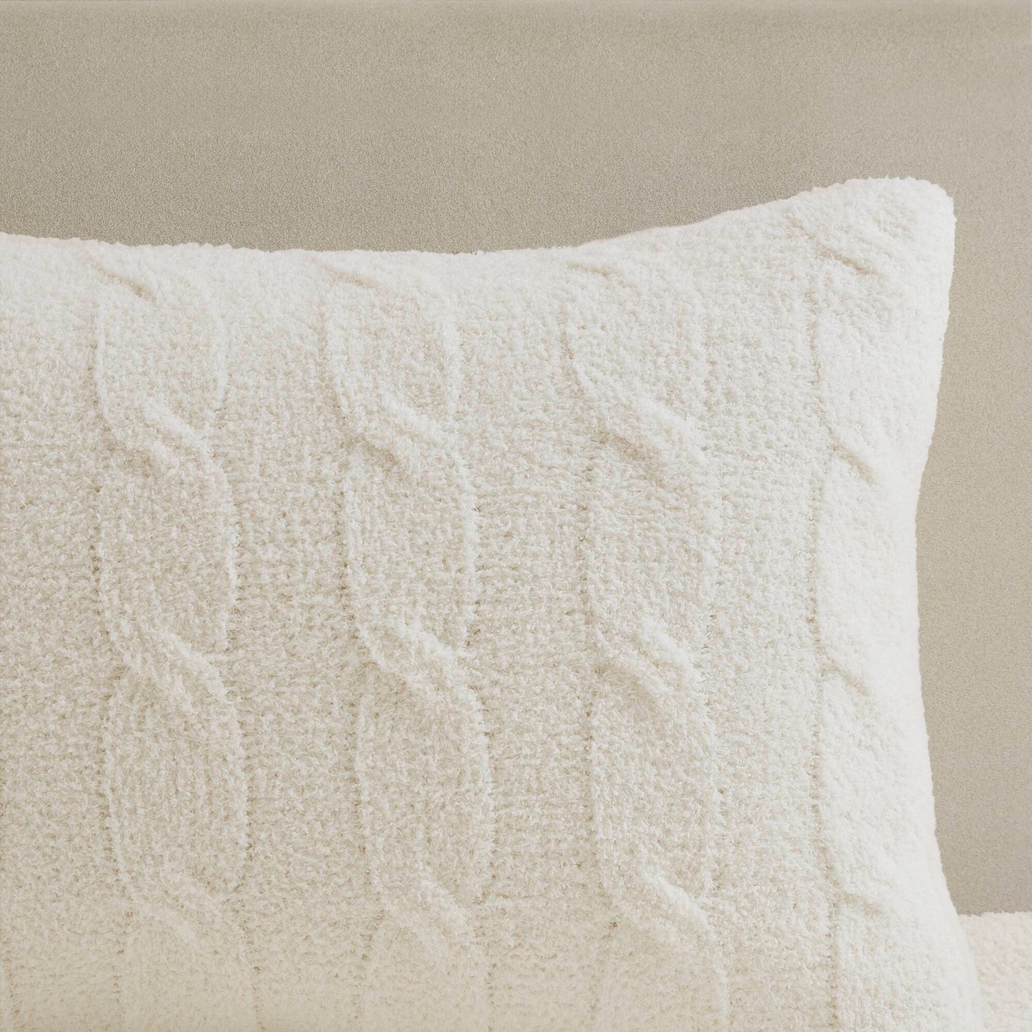 Riordan Cable Knit Chenille Comforter Set