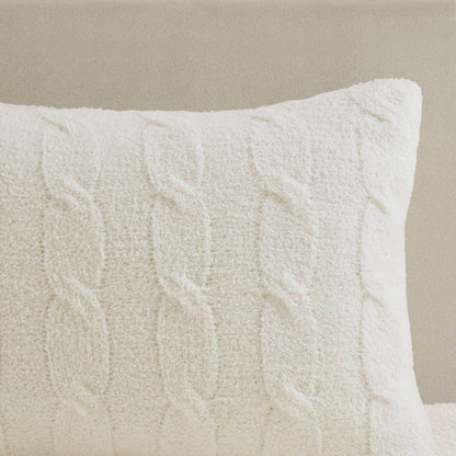 Riordan Cable Knit Chenille Comforter Set