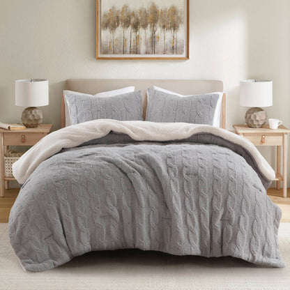 Riordan Cable Knit Chenille Comforter Set