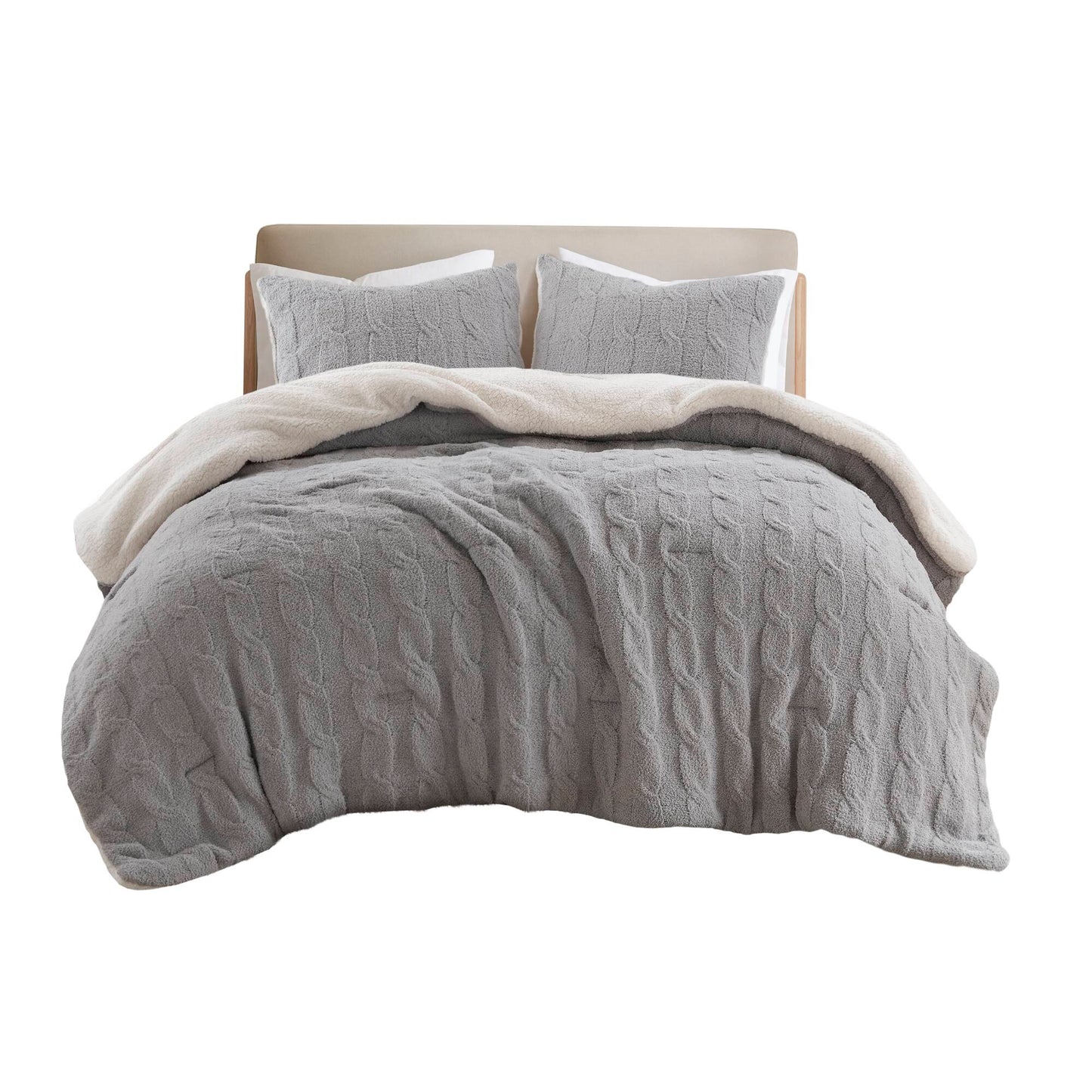Riordan Cable Knit Chenille Comforter Set