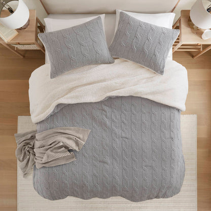 Riordan Cable Knit Chenille Comforter Set