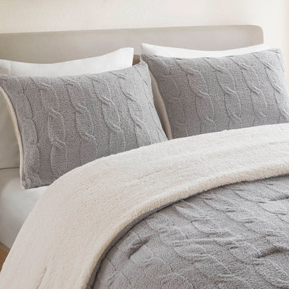 Riordan Cable Knit Chenille Comforter Set