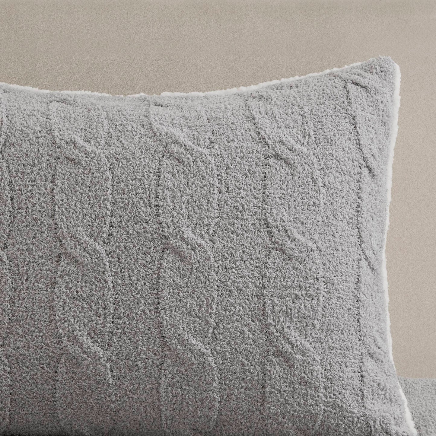 Riordan Cable Knit Chenille Comforter Set