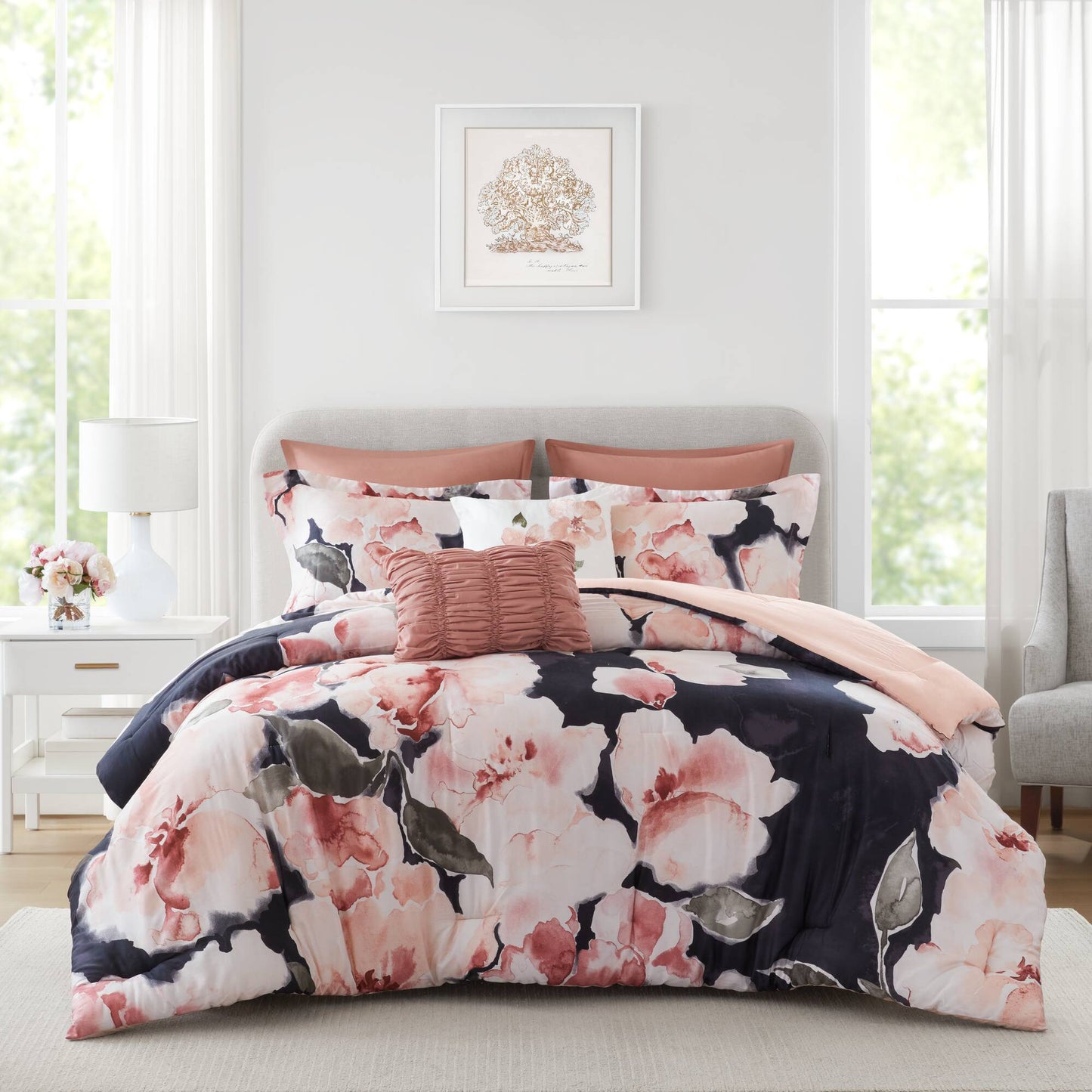 Shanti 7-Piece 100% Cotton Printed Comforter Set