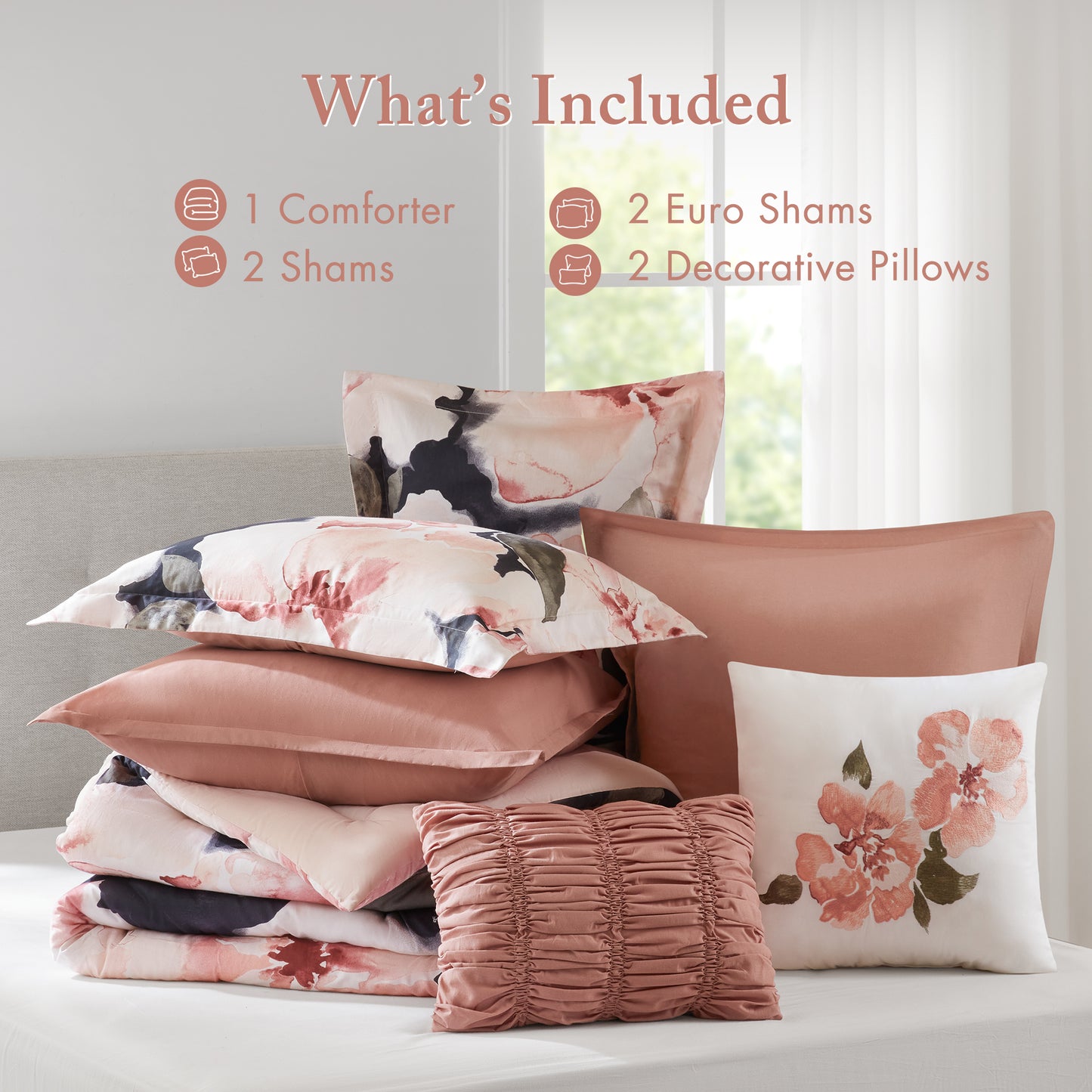 Shanti 7-Piece 100% Cotton Printed Comforter Set