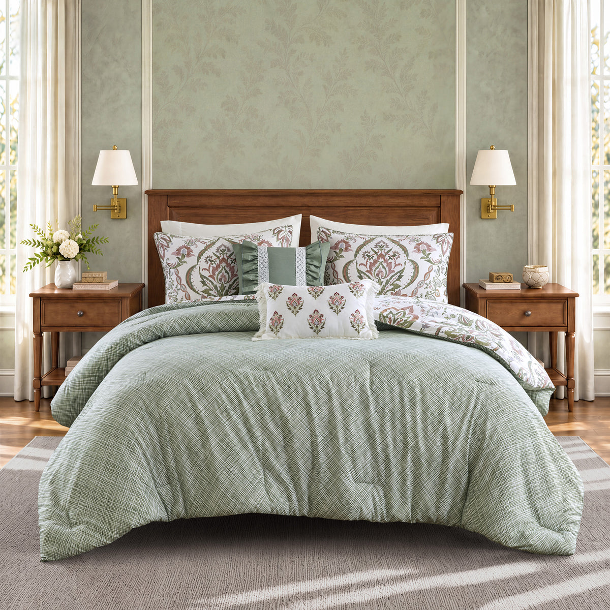 Sylvie 5-Piece Cotton Slub Comforter Set