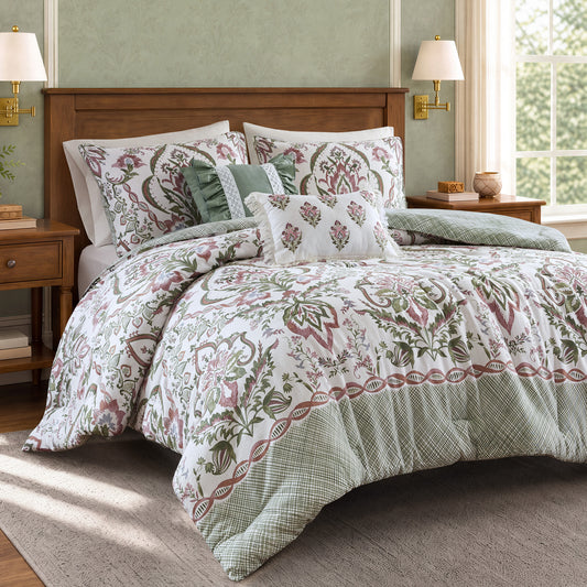 Sylvie 5-Piece Cotton Slub Comforter Set