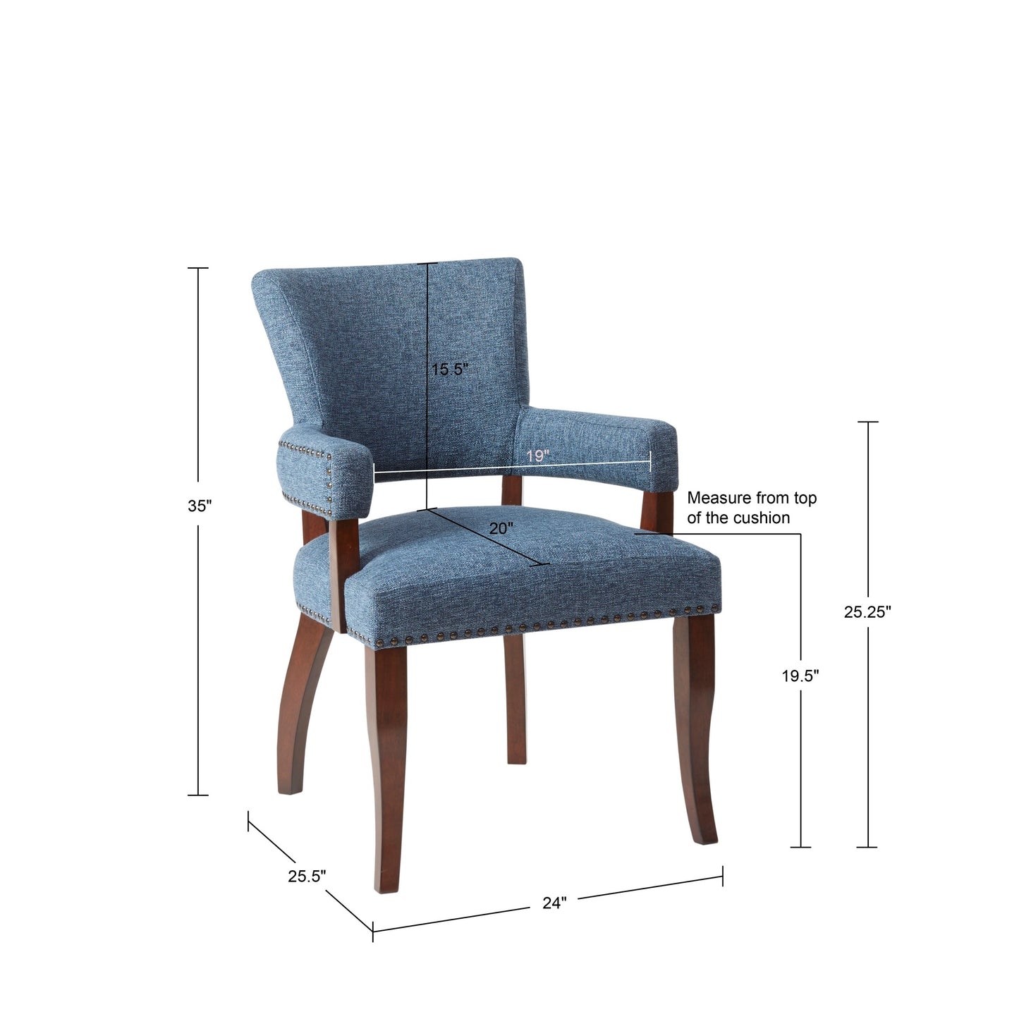 Dawson Upholstered Dining Chair with Padded Arm