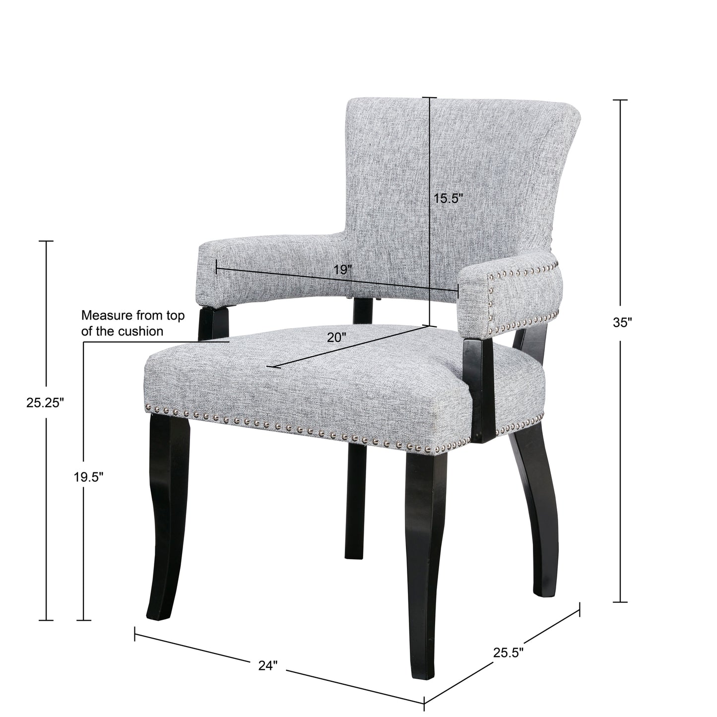 Dawson Upholstered Dining Chair with Padded Arm