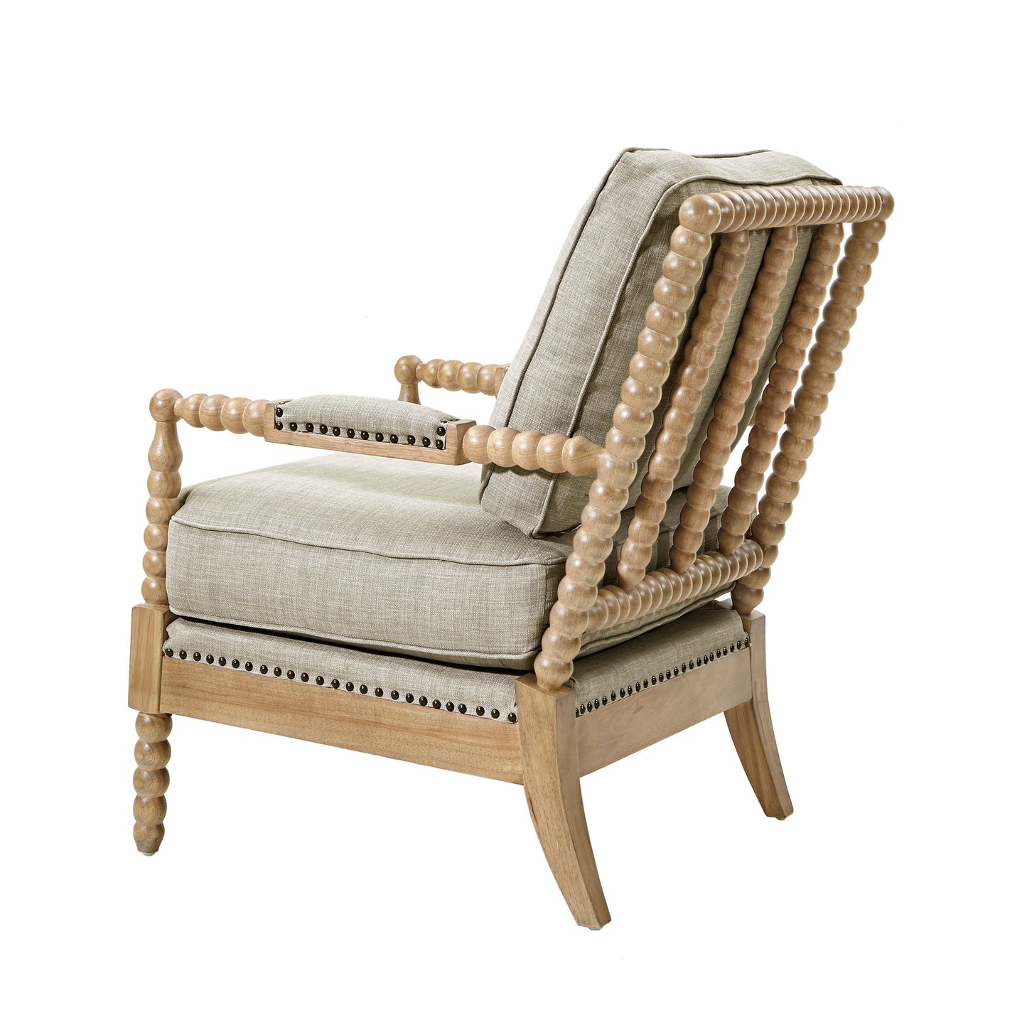 Donohue Turned Spindle Wood Accent Armchair