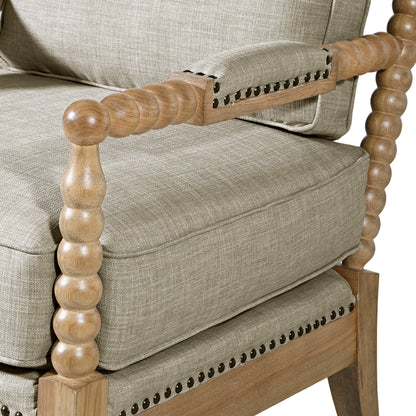 Donohue Turned Spindle Wood Accent Armchair