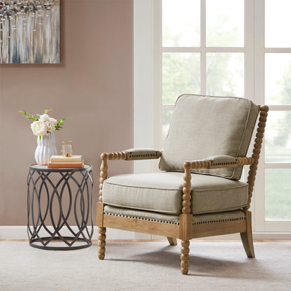 Donohue Turned Spindle Wood Accent Armchair