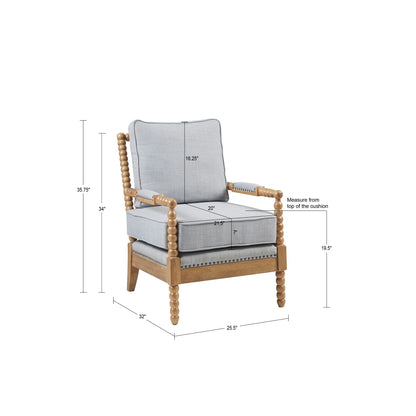 Donohue Turned Spindle Wood Accent Armchair