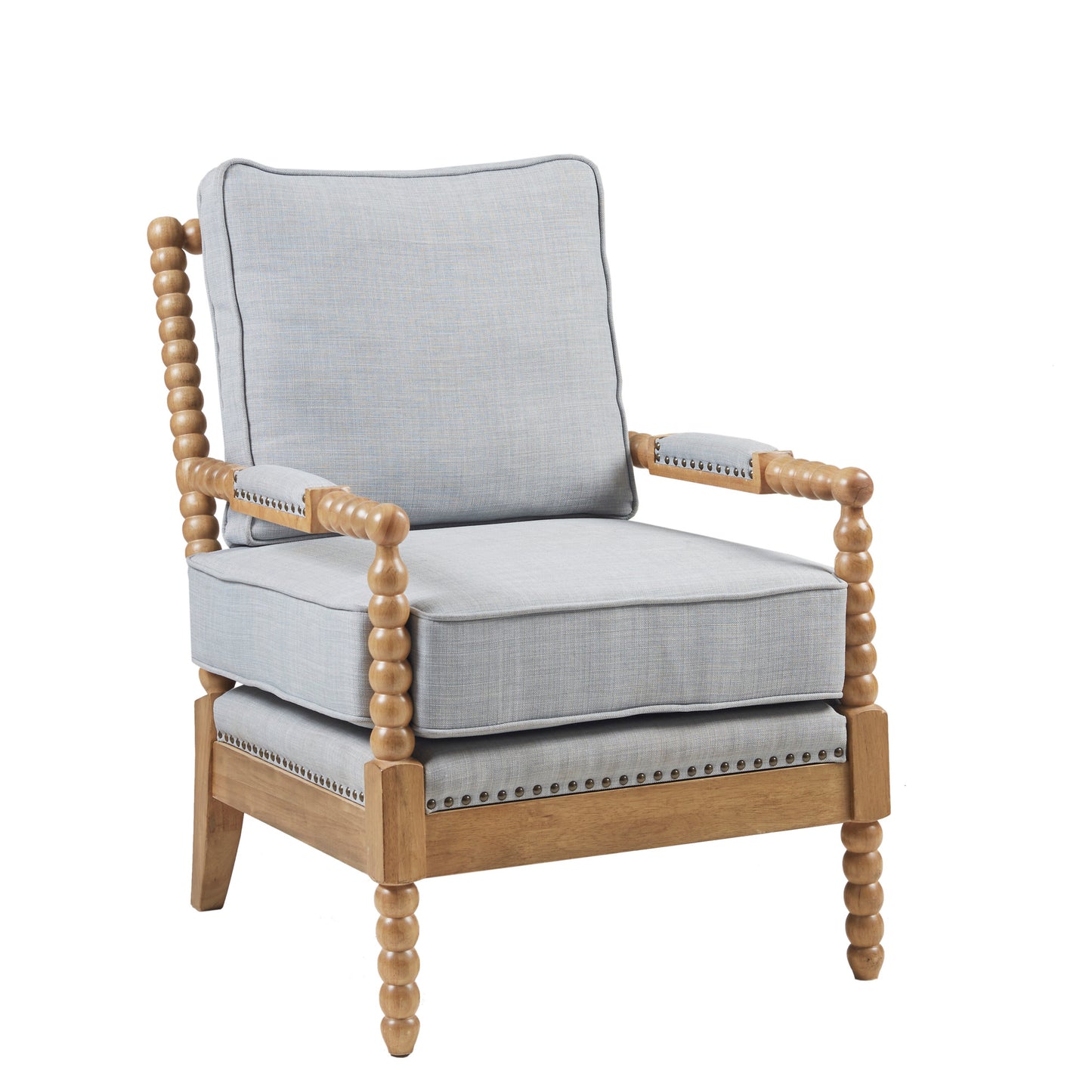 Donohue Turned Spindle Wood Accent Armchair