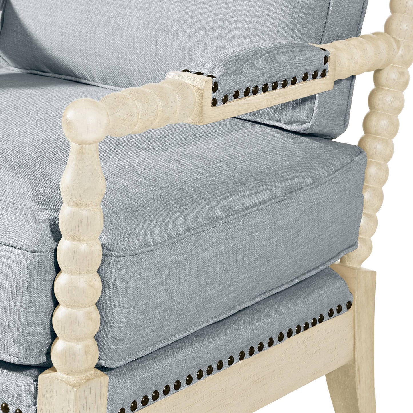 Donohue Turned Spindle Wood Accent Armchair