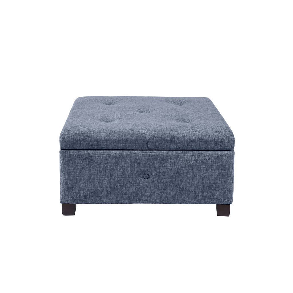 Della Upholstered Soft-Close Lid Ottoman