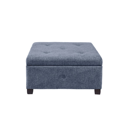 Della Upholstered Soft-Close Lid Ottoman