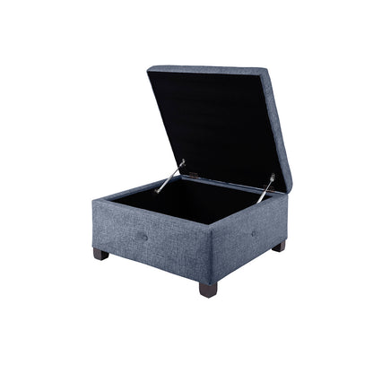 Della Upholstered Soft-Close Lid Ottoman
