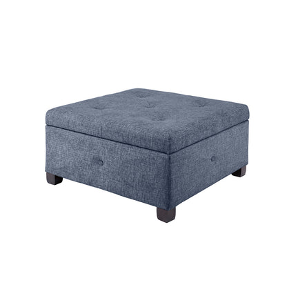 Della Upholstered Soft-Close Lid Ottoman