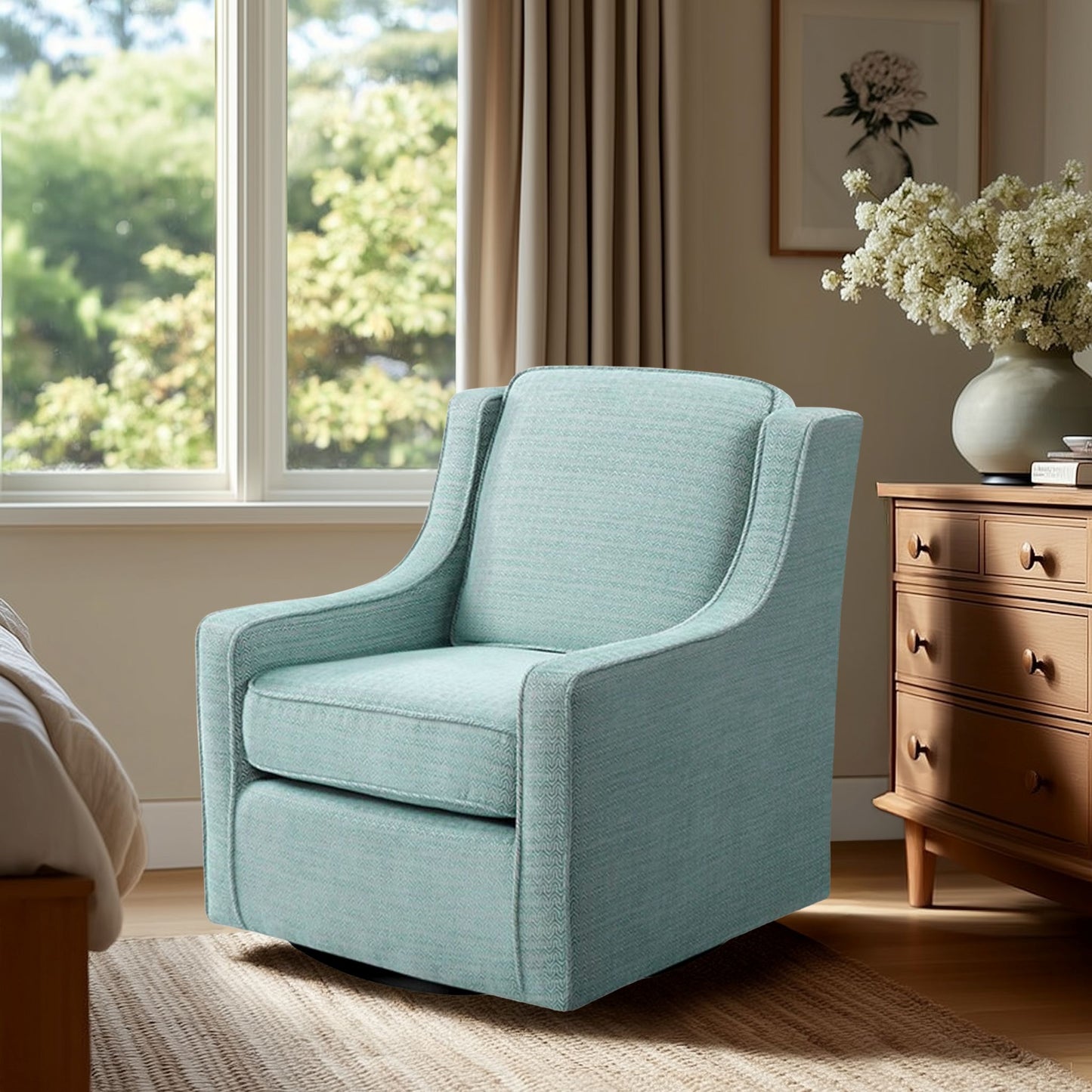 Harris Upholstered Swivel Armchair