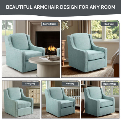 Harris Upholstered Swivel Armchair