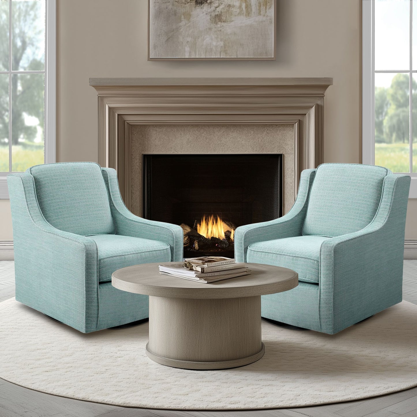 Harris Upholstered Swivel Armchair