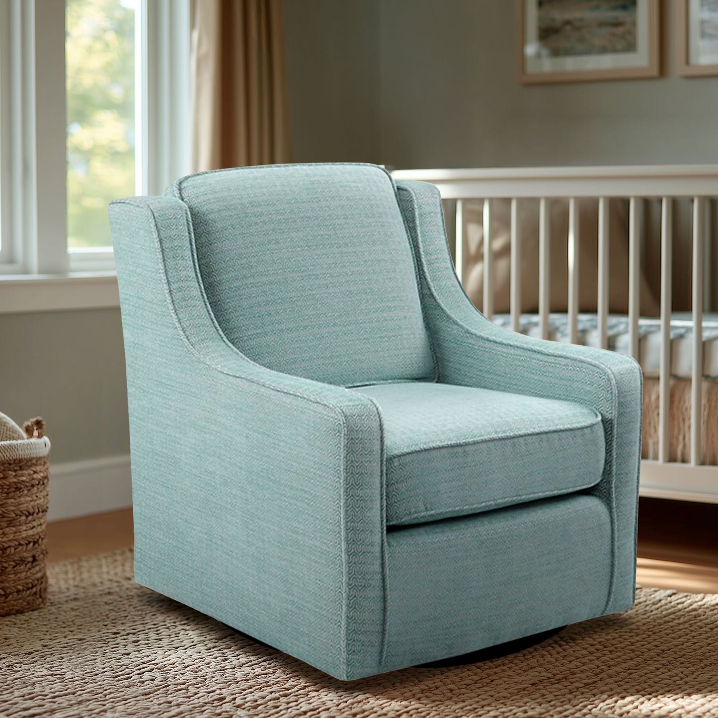 Harris Upholstered Swivel Armchair