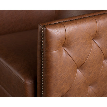 Capstone 360-degree Swivel Barrel chair with Tufting and Nail heads