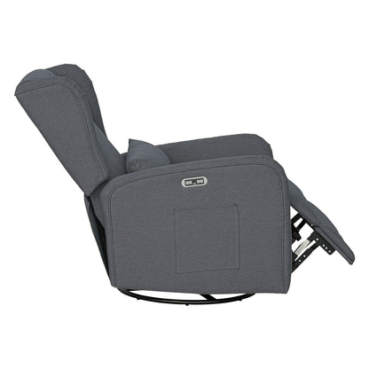Candace Power Recliner 3-in-1 with Swivel, Glider, USB Ports